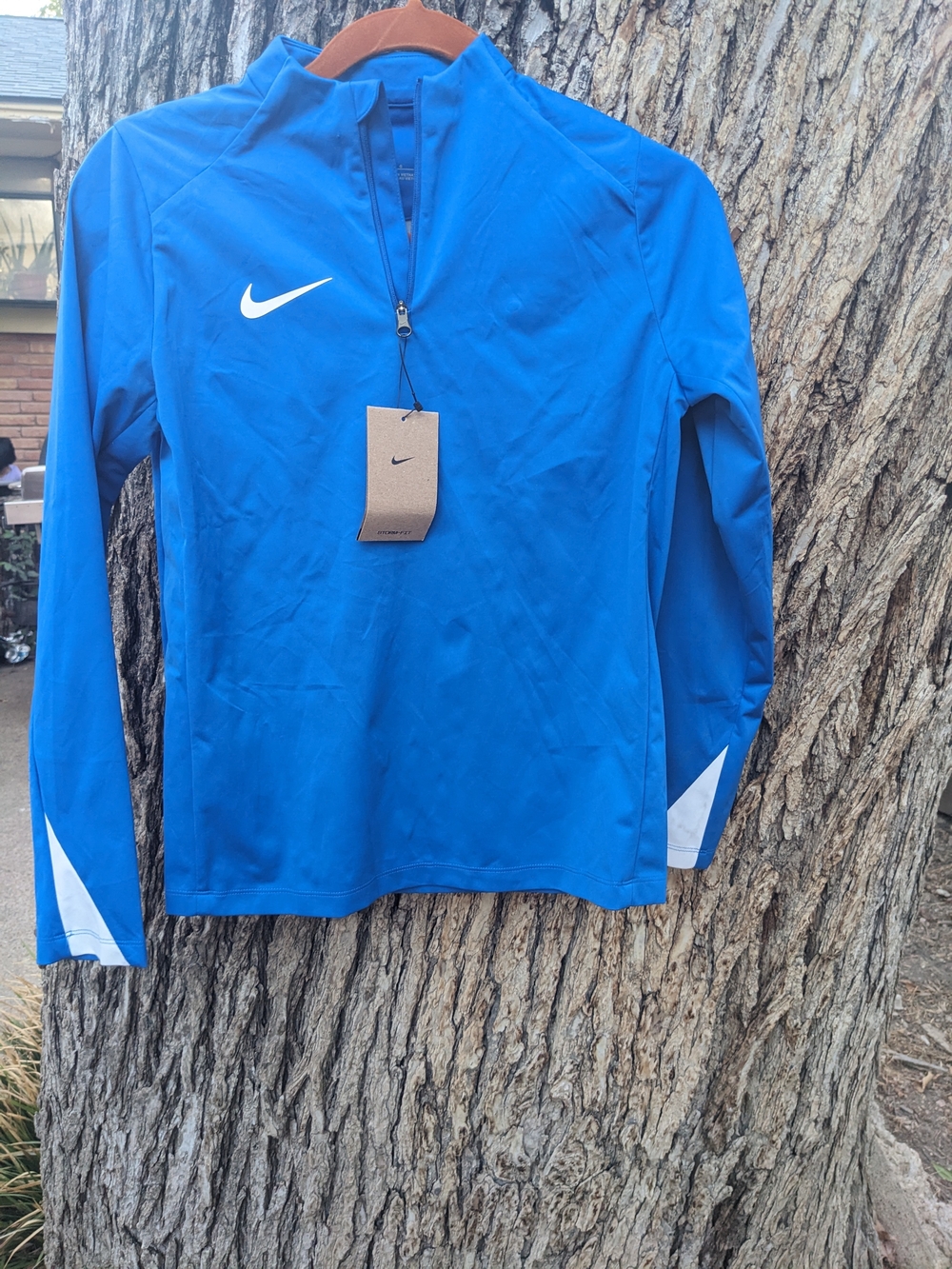 Nike Kids' Blue Long-Sleeve Half-Zip Jacket